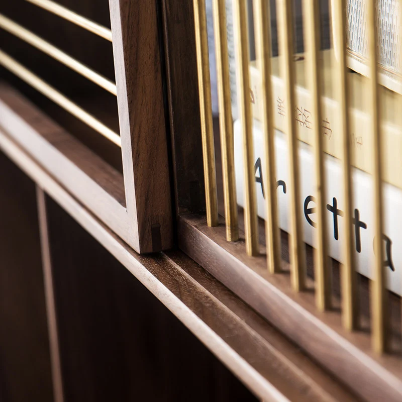 Lore Mid-Century Walnut Display Bookcase with Open Shelves