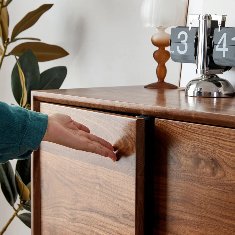 ArchNest Walnut Wood Shoe Cabinet with Adjustable Shelves