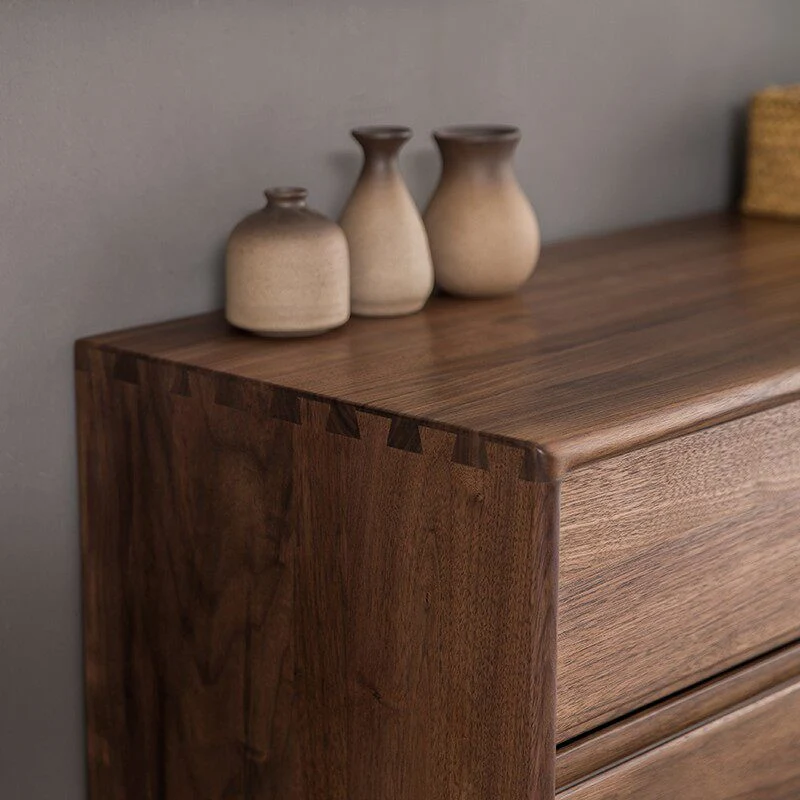 CedarShelf Walnut Shoe Cabinet with Drawer and Open Shelf