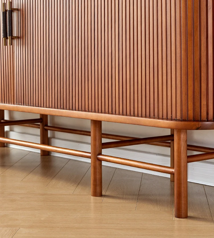 Arbor Cherry Wood Sideboard Cabinet with Tambour Doors