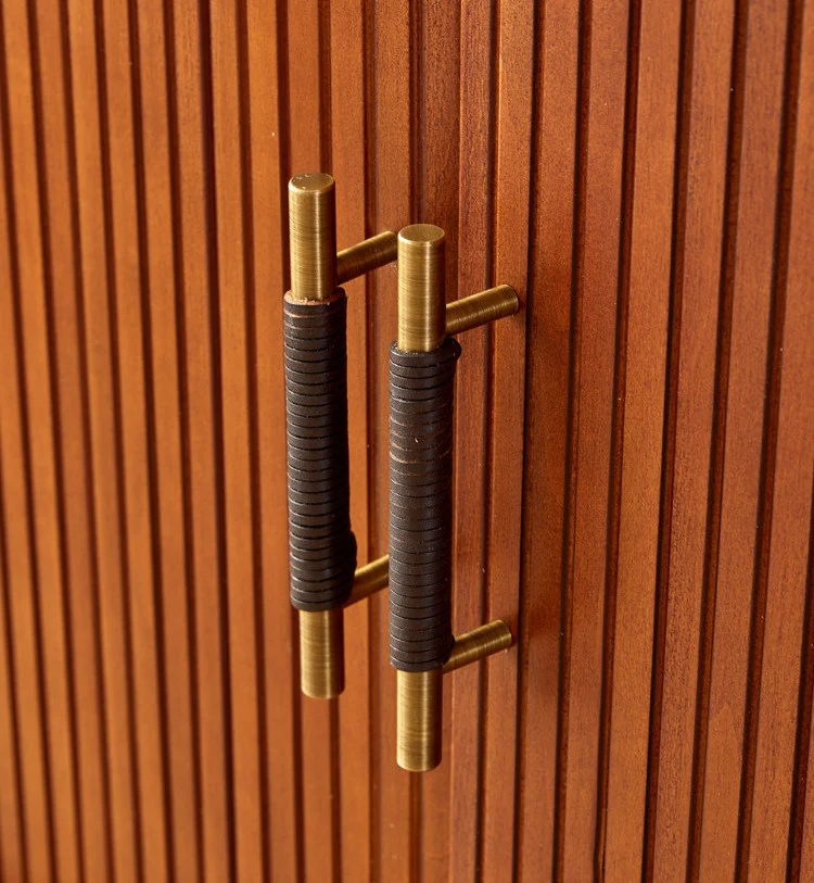 Arbor Cherry Wood Sideboard Cabinet with Tambour Doors