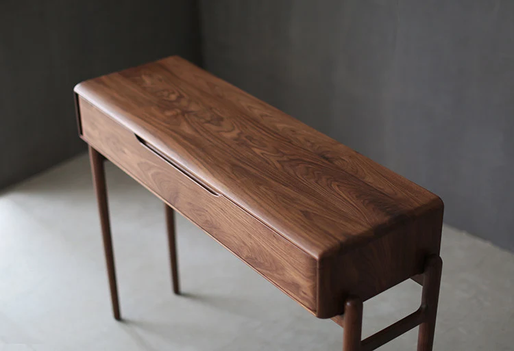 Heirloom Solid Walnut Console Table with Storage Drawer