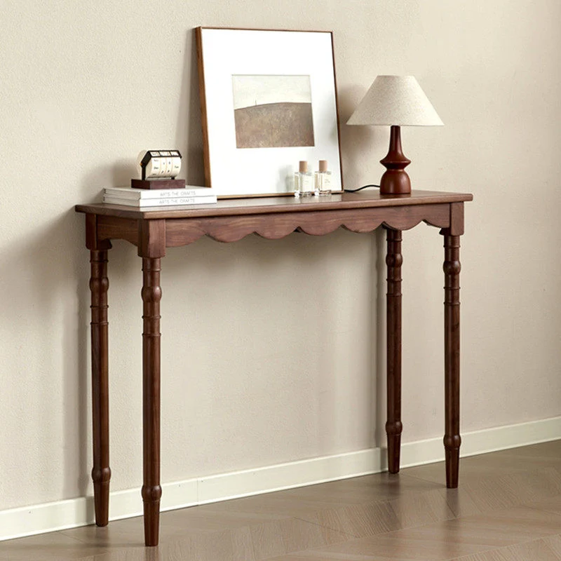 ConsoleCraft Solid Black Walnut Console Table