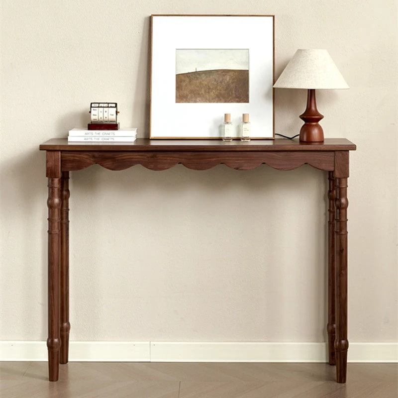 ConsoleCraft Solid Black Walnut Console Table