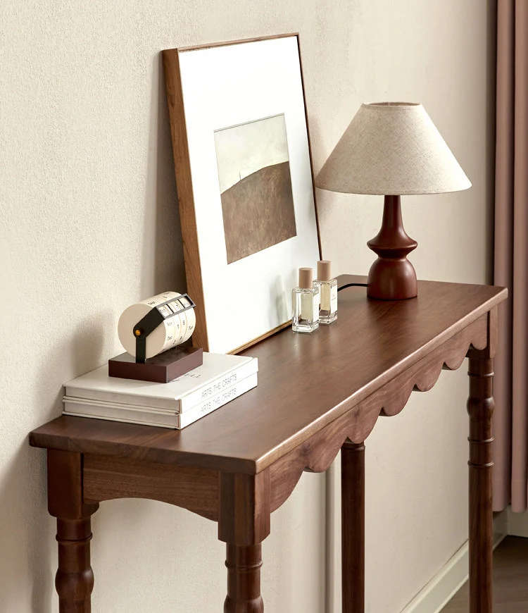 ConsoleCraft Solid Black Walnut Console Table