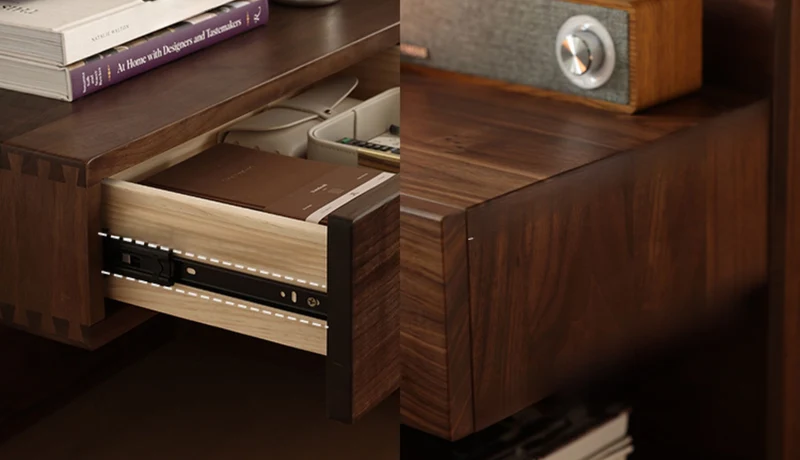 Modern Solid Walnut Low Profile Platform Bed
