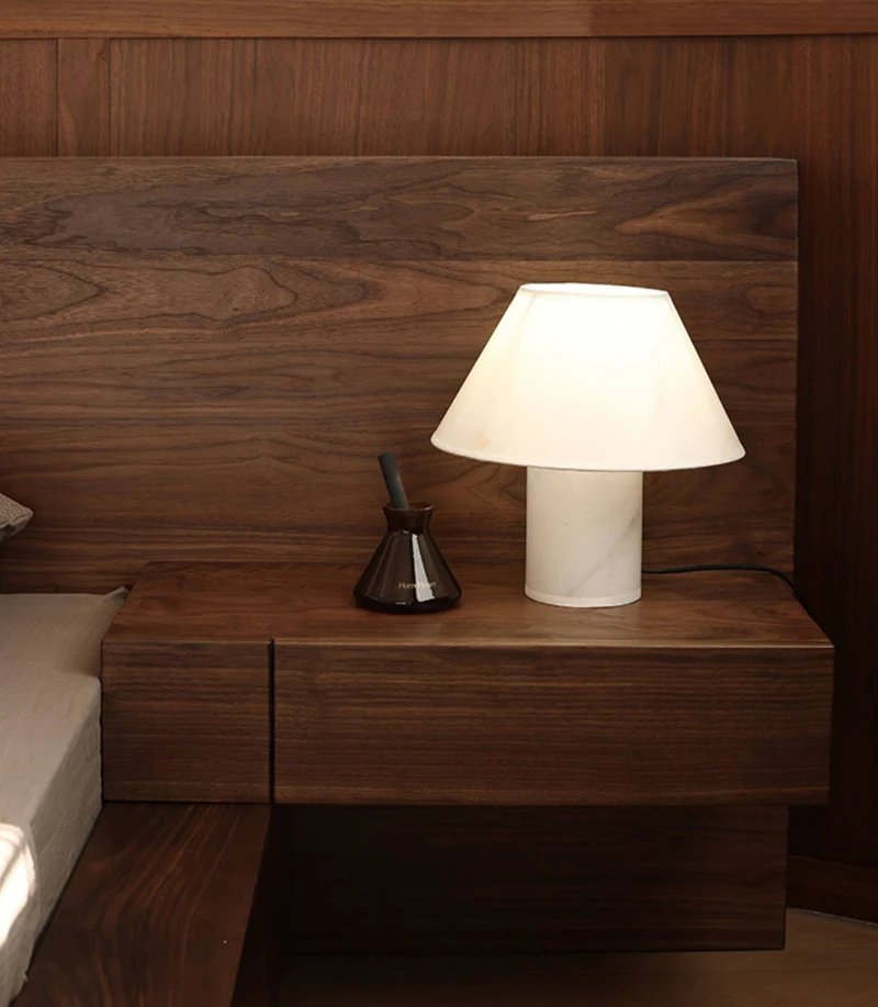 Modern Solid Walnut Low Profile Platform Bed