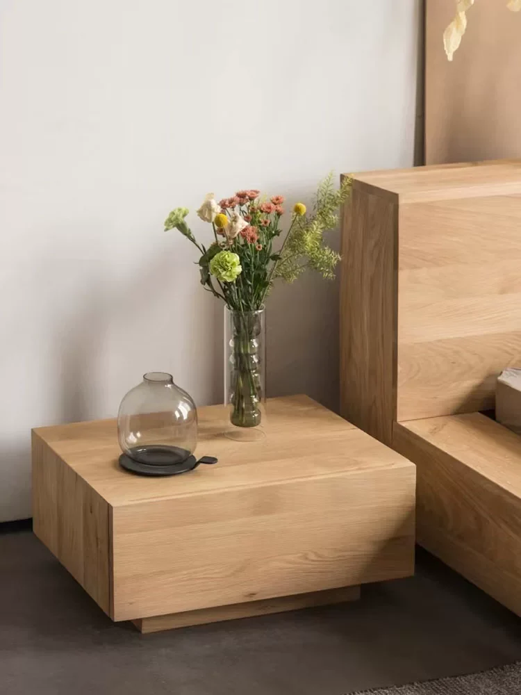OakBase Low Profile Oak Wood Platform Bed