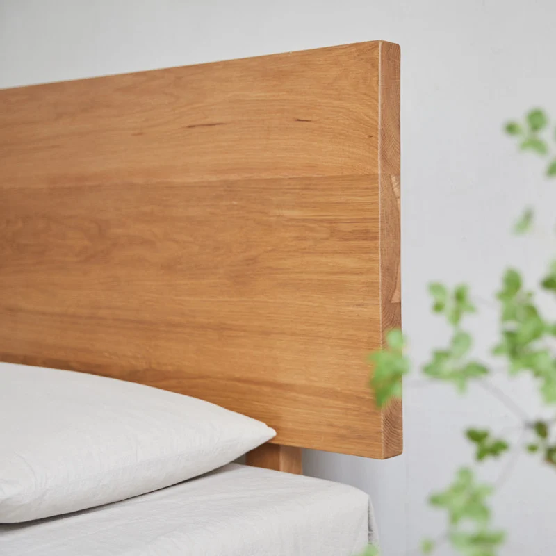 PureTimber Elementary Design Cherry Wood Bed Frame