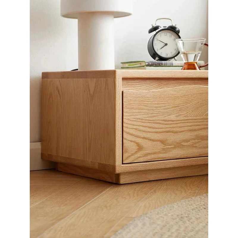 Stylish Mountain White Oak Wood Nightstand