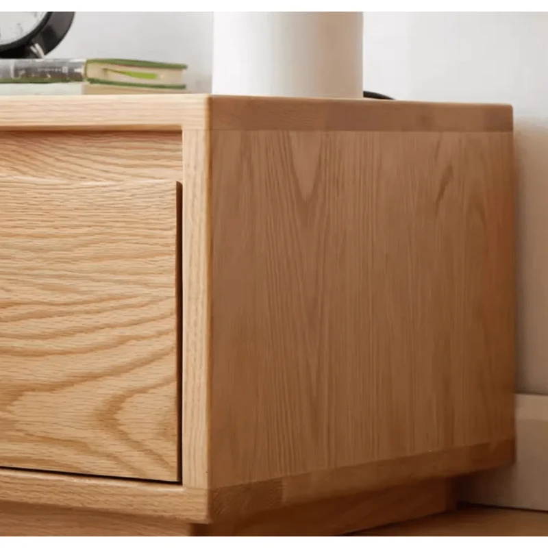 Stylish Mountain White Oak Wood Nightstand
