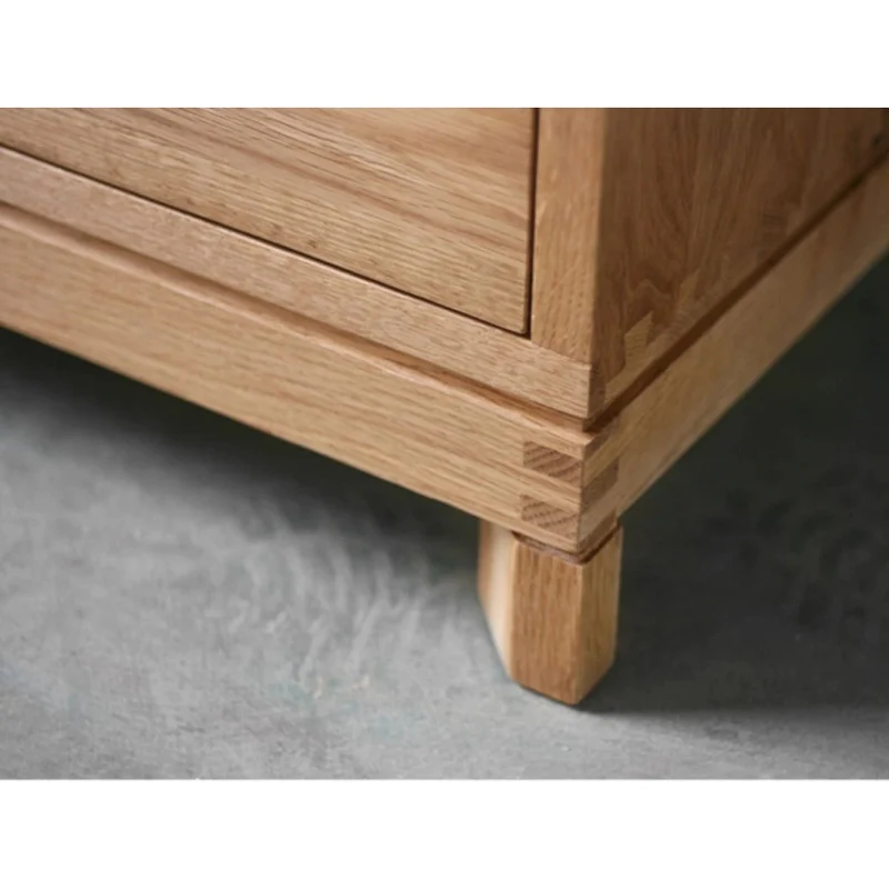 Nurture White Oak Wood Nightstand