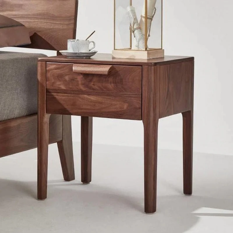 Stylish High-End Black Walnut Wood Side Table