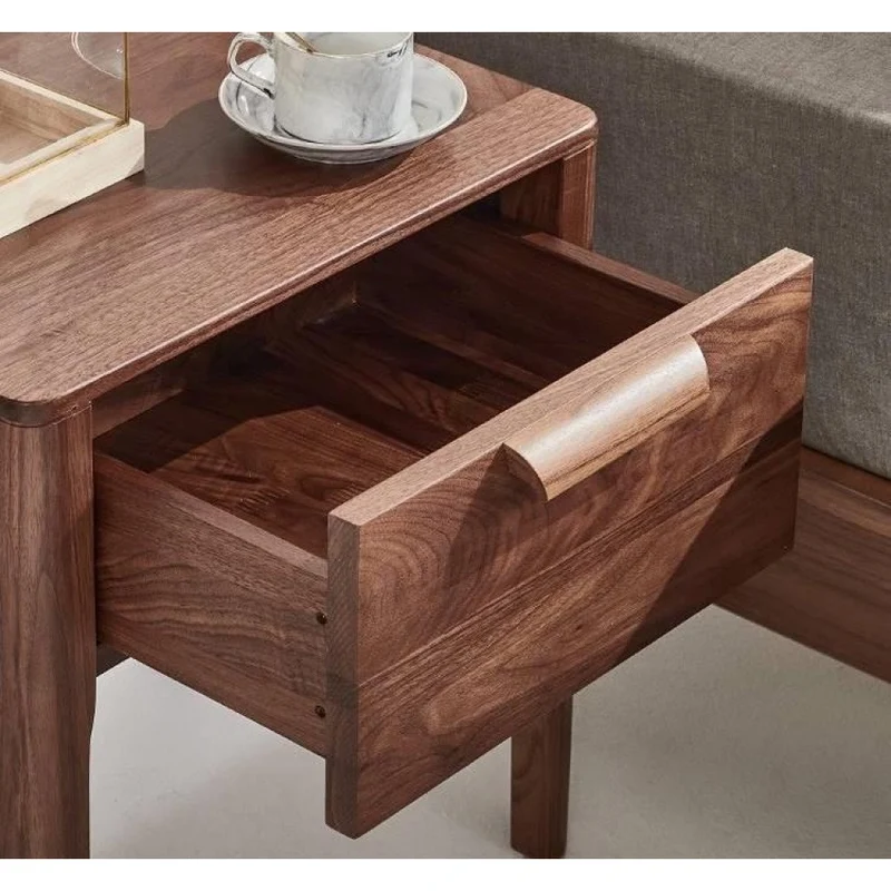 Stylish High-End Black Walnut Wood Side Table