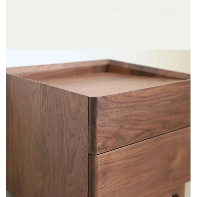 Lost Horizon Style Black Walnut Wood Nightstand