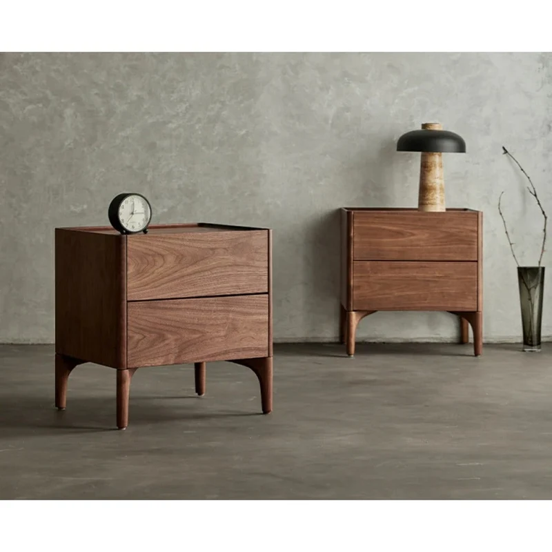 Sophisticated Black Walnut Wood Nightstand