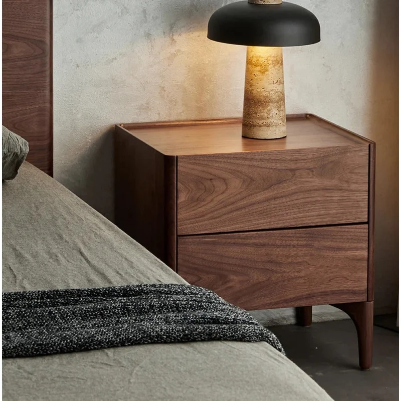 Sophisticated Black Walnut Wood Nightstand