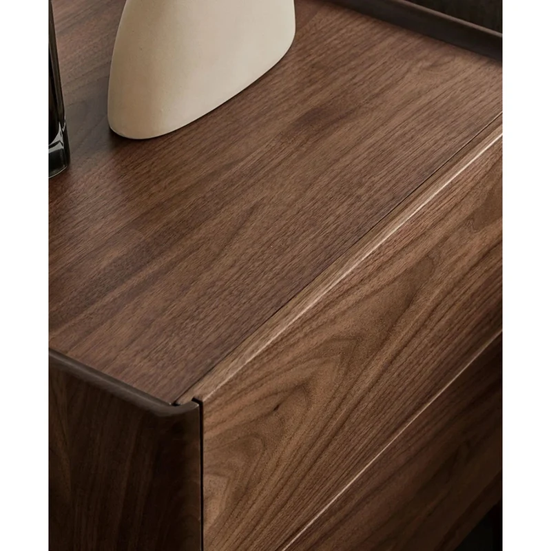 Sophisticated Black Walnut Wood Nightstand