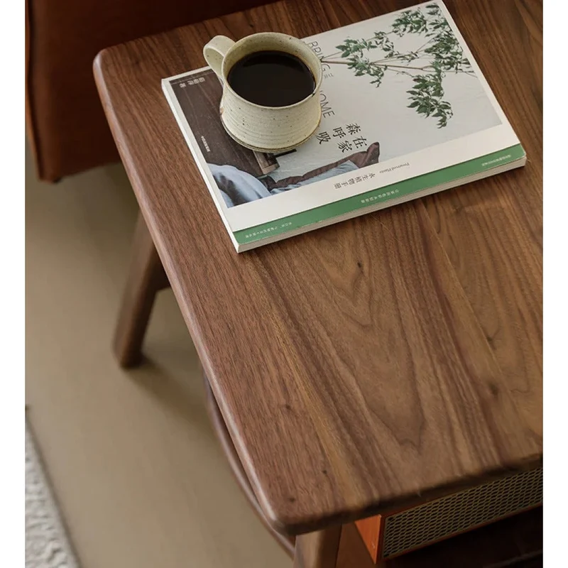 Danish Vintage Dual Walnut Wood End Table