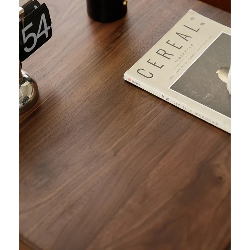 Clean Design Walnut Wood Nightstand with 2 Drawers