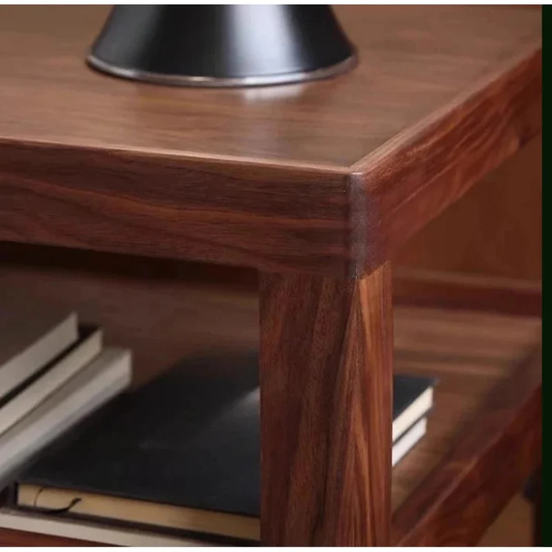 Creative Geometry Black Walnut Wood Side Table