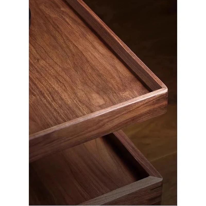 Creative Geometry Black Walnut Wood Side Table