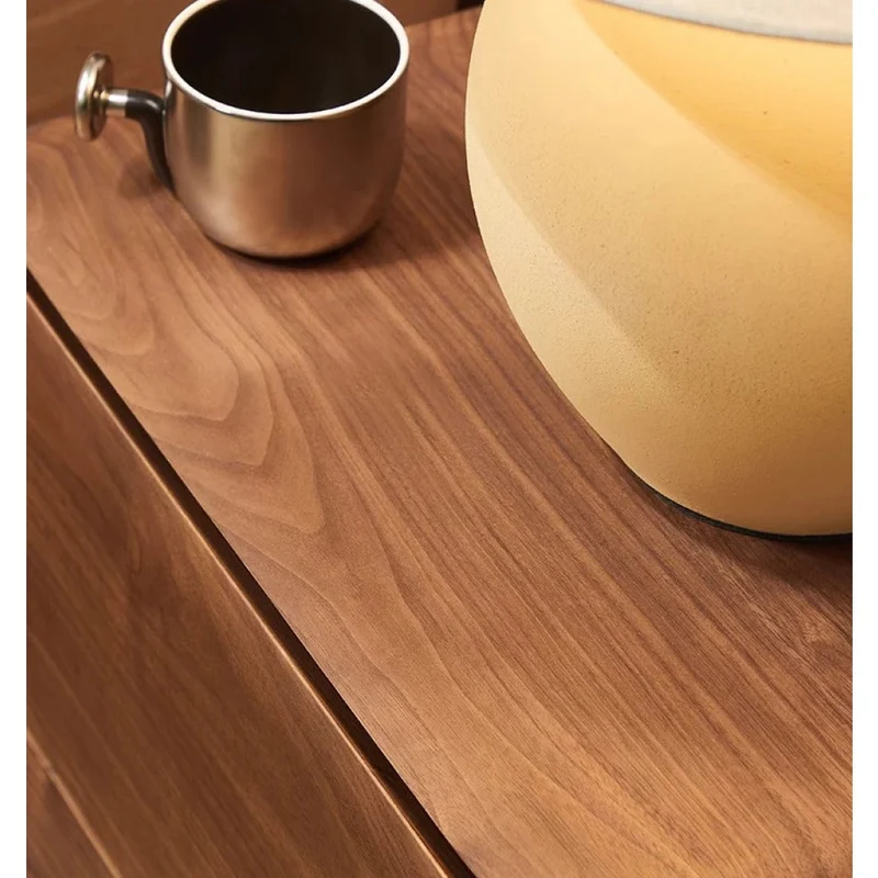 Sophisticated Black Walnut Wood Bedside Organizer