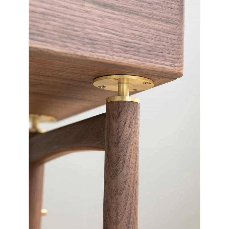 Art Deco Black Walnut Wood Night Table