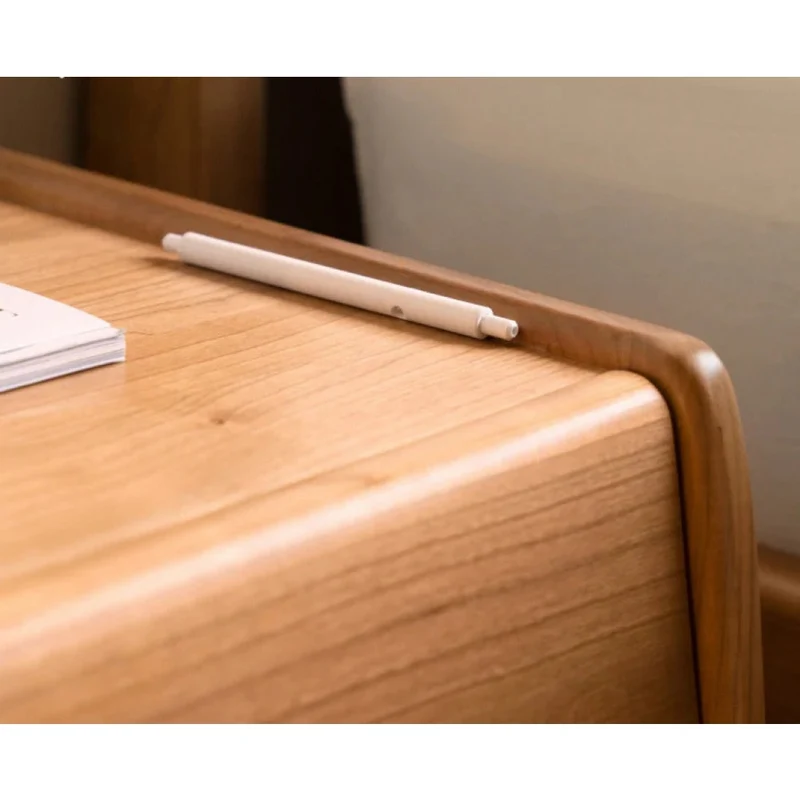 Soft Curves Cherry Wood Nightstand