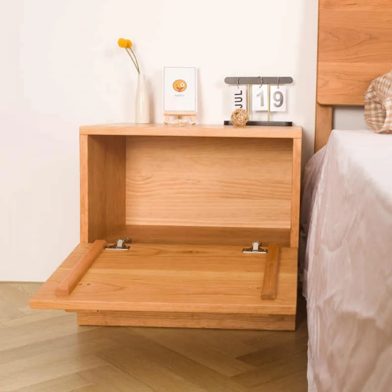 Minimalist Appeal Four Point Knob Cherry Wood Nightstand