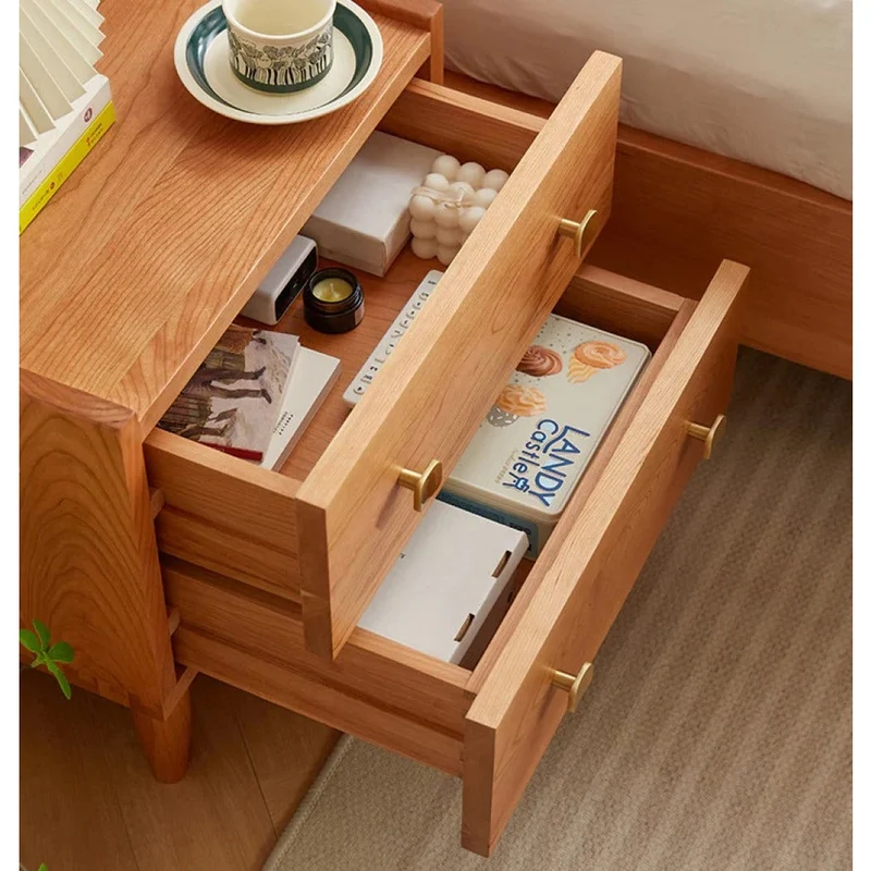 Charming Cottage Golden Knob Solid Wood Nightstand