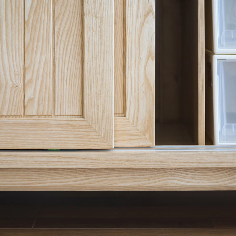 Sage Dual Storage Space Ash Wood Wardrobe