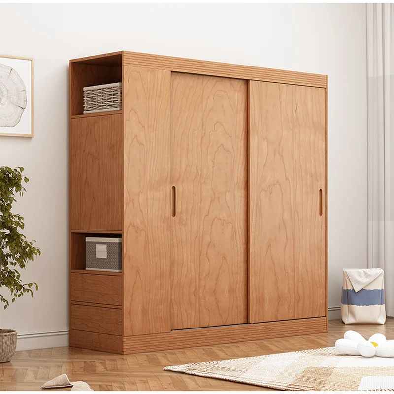 Art Deco Inspired Cherry Wood Wardrobe
