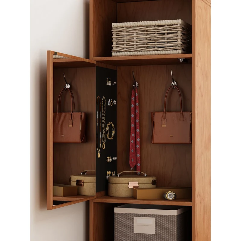 Art Deco Inspired Cherry Wood Wardrobe