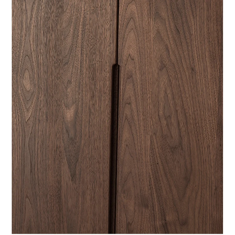 Minimalist Style Black Walnut Wood Wardrobe
