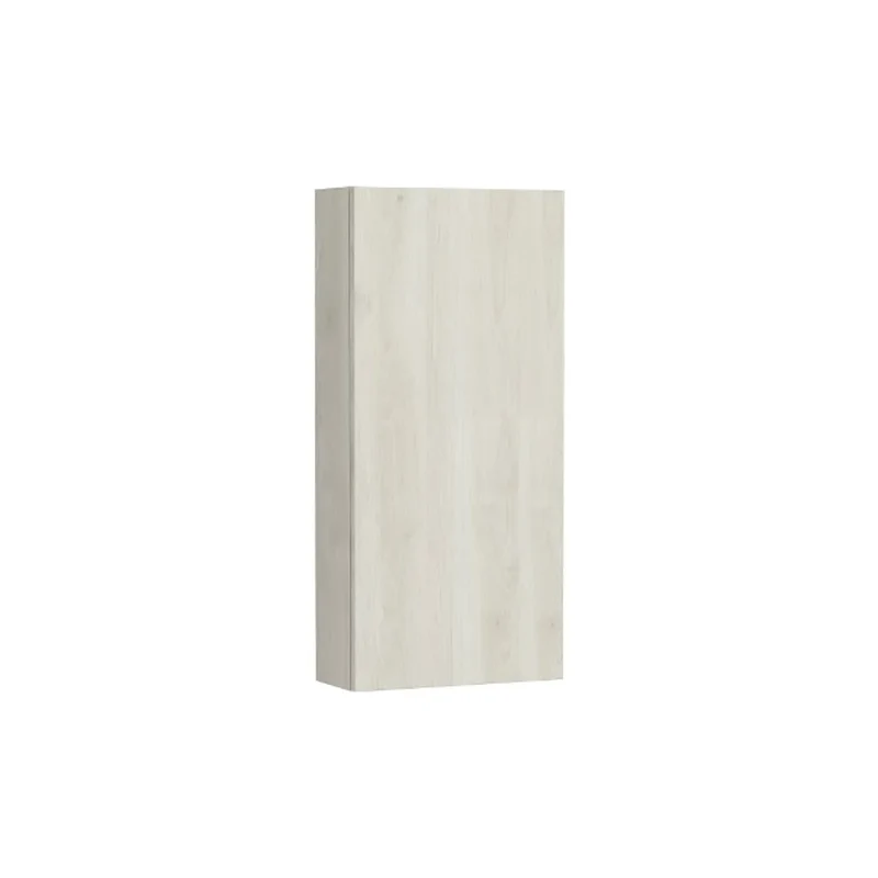 Mueble alto auxiliar de baño suspendido con una puerta en color blanco madera Extra Roca