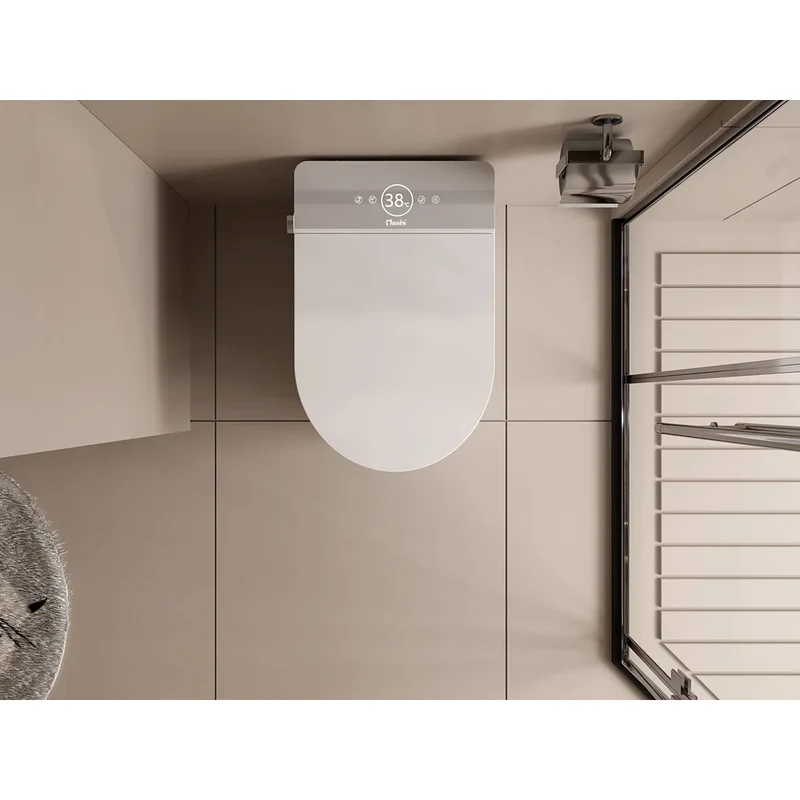 Inodoro Japonés Inteligente con sensor automático fabricado en cerámica blanca Ovian SE Nashi