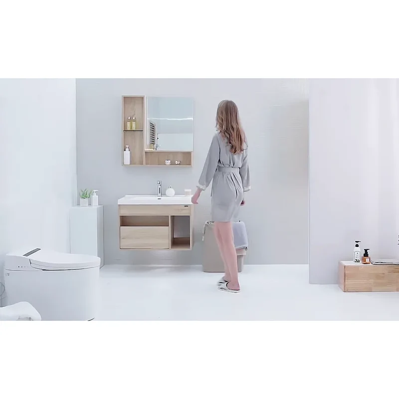 Inodoro Japonés Inteligente con sensor automático fabricado en cerámica blanca Ovian SE Nashi