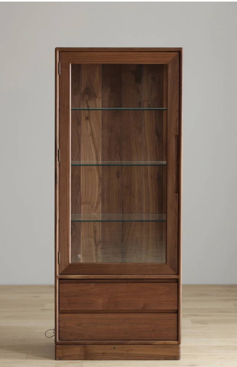 Eclipse Dark Walnut Wood Wine and Drink Cabinet
