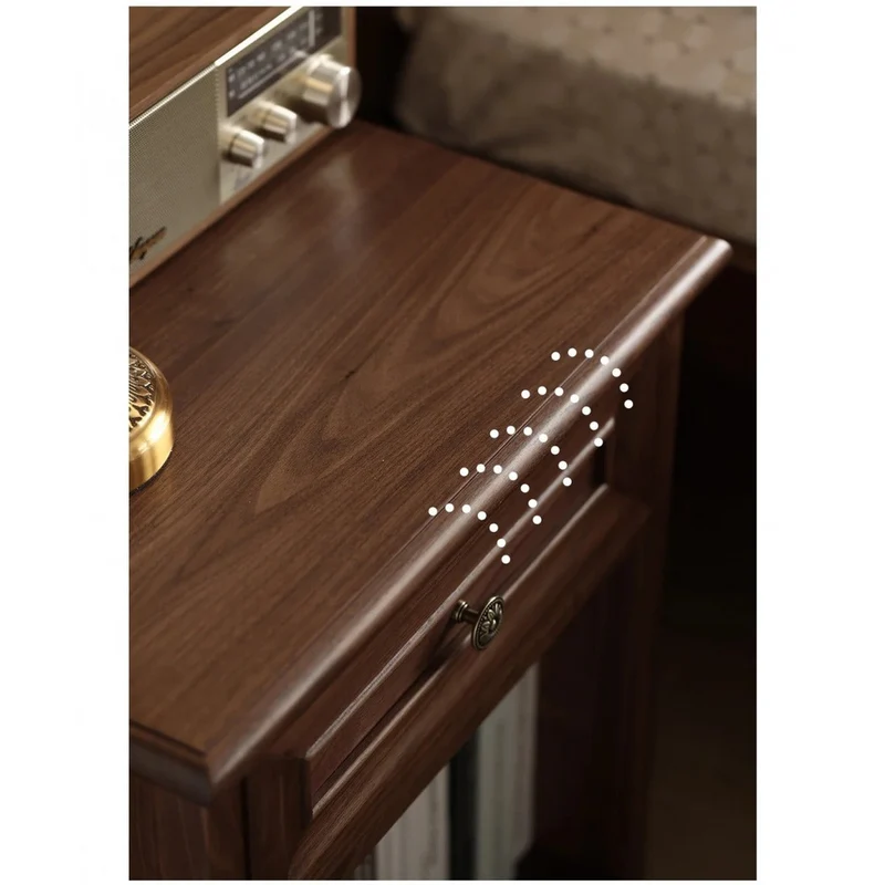 American Style Walnut Wood Bedside Table
