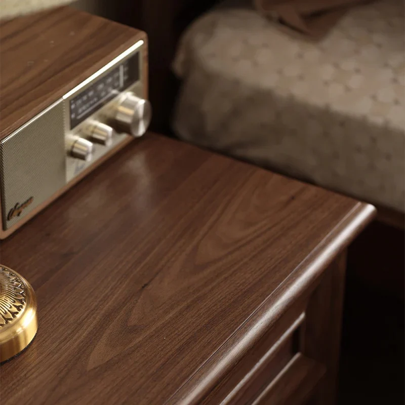 American Style Walnut Wood Bedside Table