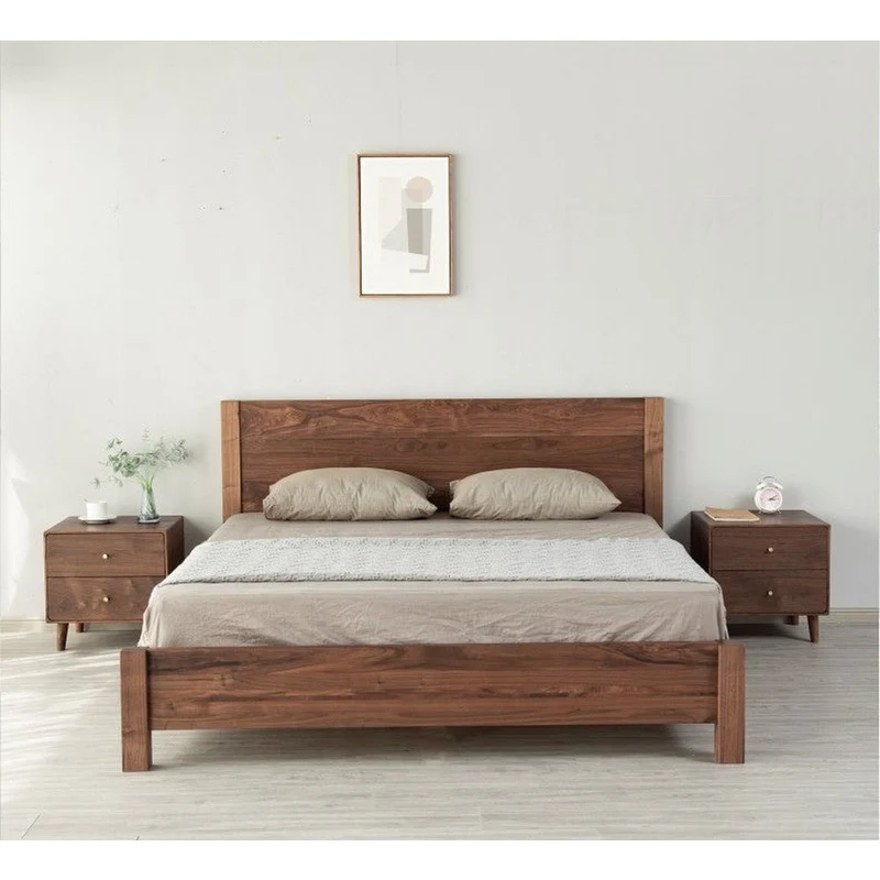 Vista Classic Walnut Wood King Bed Frame