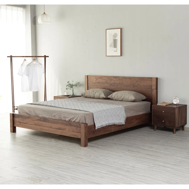 Vista Classic Walnut Wood King Bed Frame