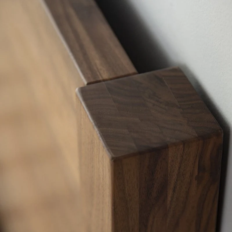Vista Classic Walnut Wood King Bed Frame