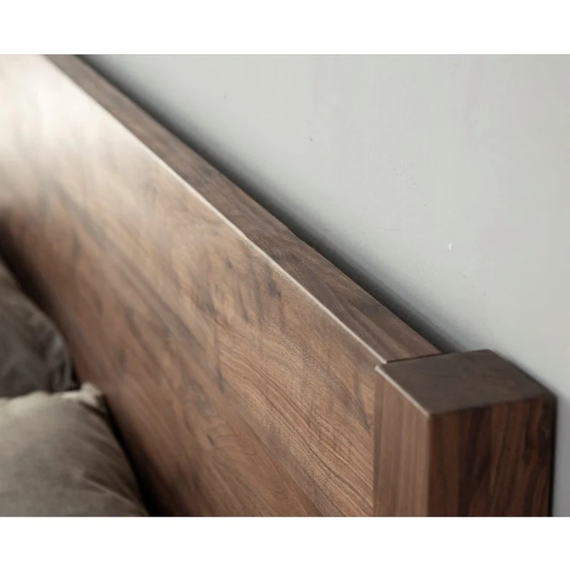 Vista Classic Walnut Wood King Bed Frame