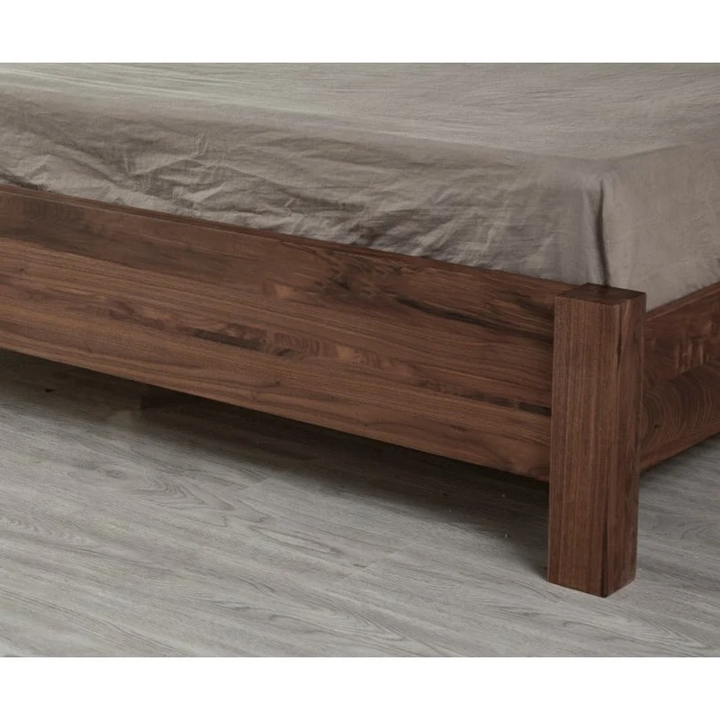 Vista Classic Walnut Wood King Bed Frame