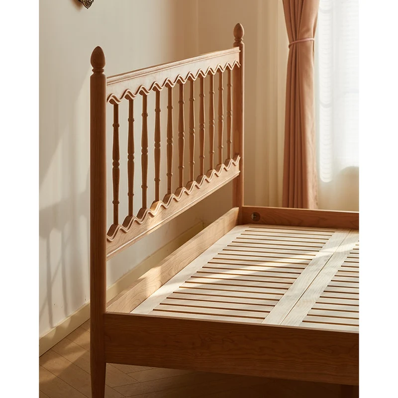 Epic Harp Style Solid Cherry Wood Bed