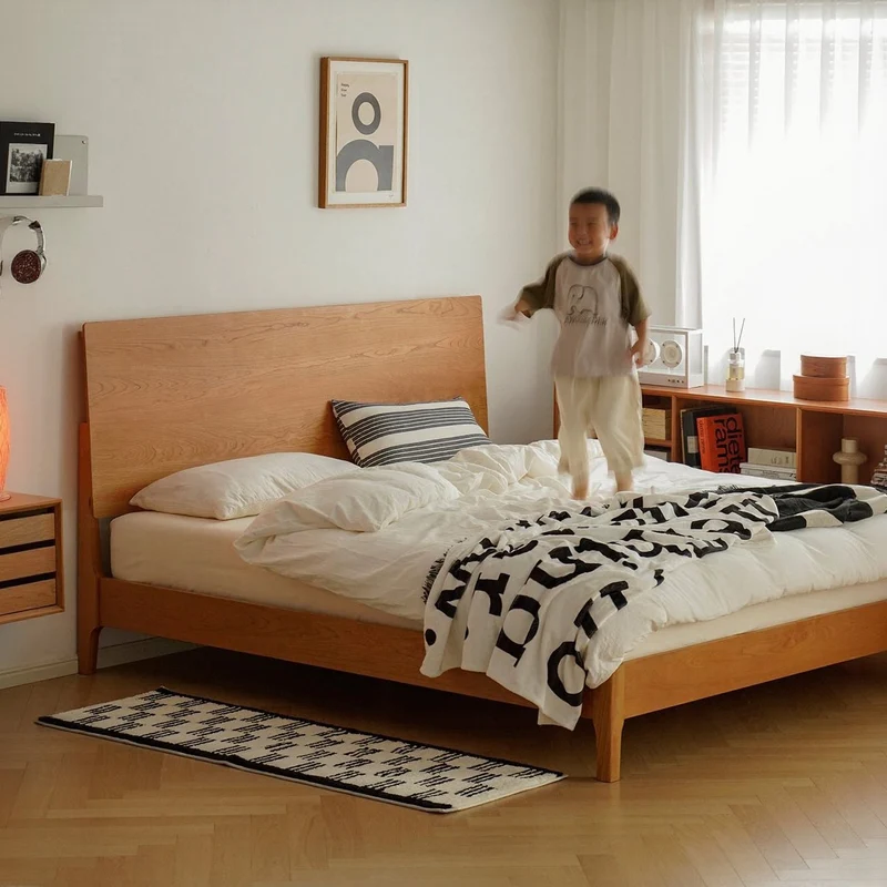 Eclipse Full Set Cherry Wood Bed Frame
