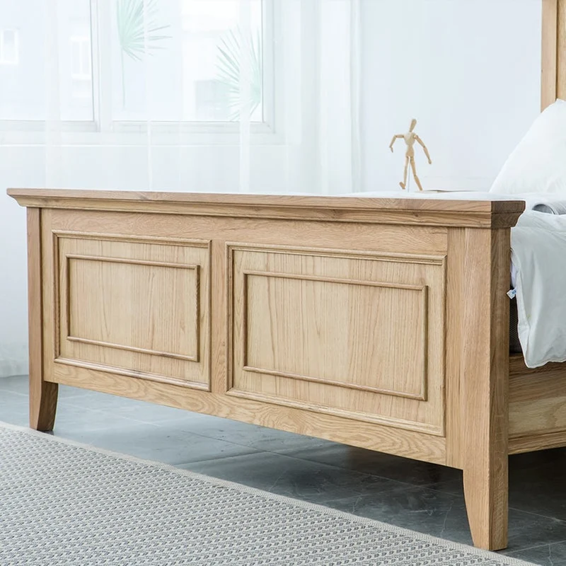 Manor House Oak Wood King Size Panel Bed