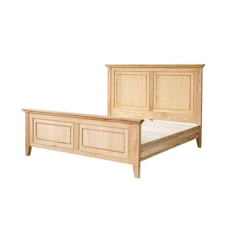 Manor House Oak Wood King Size Panel Bed